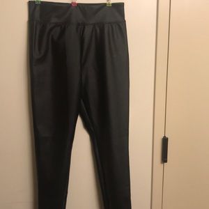 Black Faux Leather Leggings